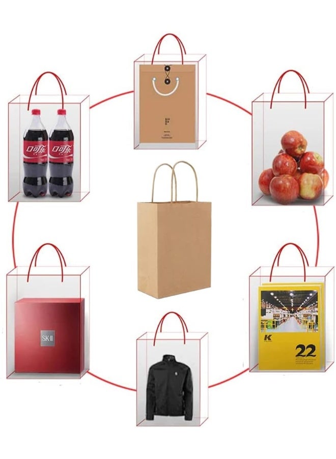 SNH Packing Kraft Paper Party Bag with Twisted Handle 10-Pieces, 24 cm x 28 cm x 12 cm Size, Brown - Image 4